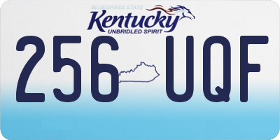 KY license plate 256UQF