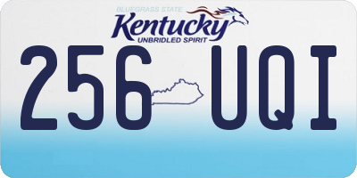 KY license plate 256UQI