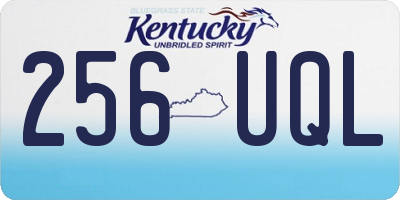 KY license plate 256UQL