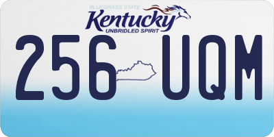 KY license plate 256UQM