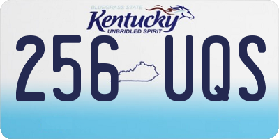 KY license plate 256UQS