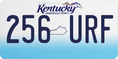 KY license plate 256URF