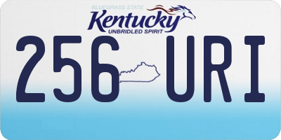 KY license plate 256URI