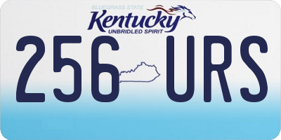 KY license plate 256URS