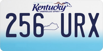 KY license plate 256URX