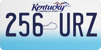 KY license plate 256URZ