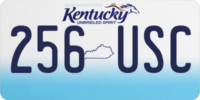 KY license plate 256USC