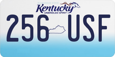 KY license plate 256USF