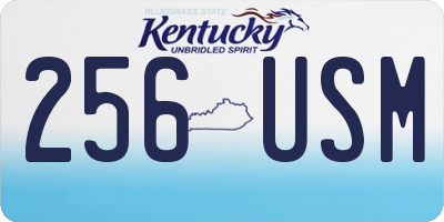 KY license plate 256USM