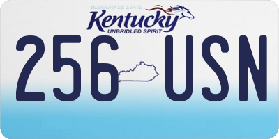 KY license plate 256USN