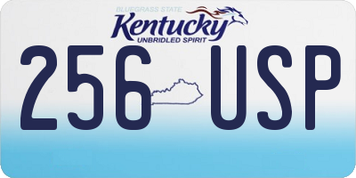 KY license plate 256USP