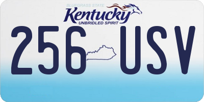 KY license plate 256USV