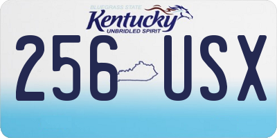 KY license plate 256USX