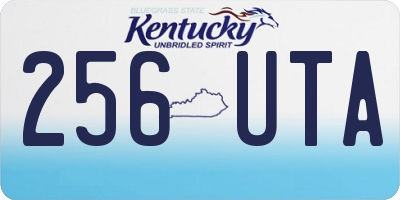 KY license plate 256UTA