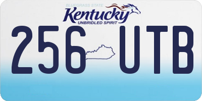 KY license plate 256UTB