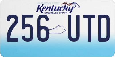 KY license plate 256UTD