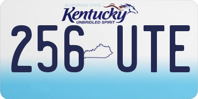 KY license plate 256UTE