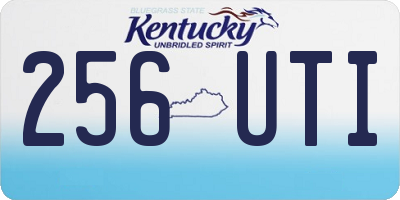 KY license plate 256UTI