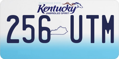 KY license plate 256UTM