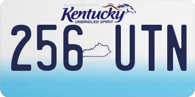 KY license plate 256UTN