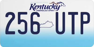KY license plate 256UTP