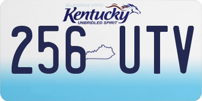 KY license plate 256UTV
