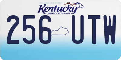 KY license plate 256UTW
