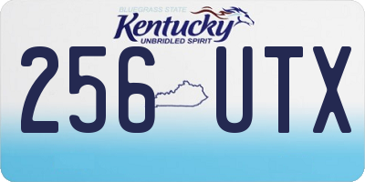 KY license plate 256UTX