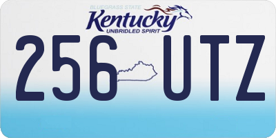KY license plate 256UTZ