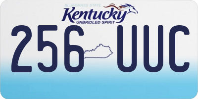 KY license plate 256UUC