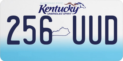 KY license plate 256UUD