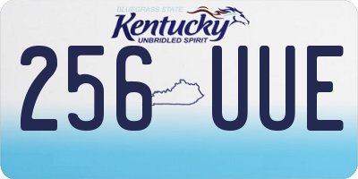 KY license plate 256UUE