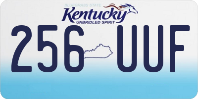KY license plate 256UUF