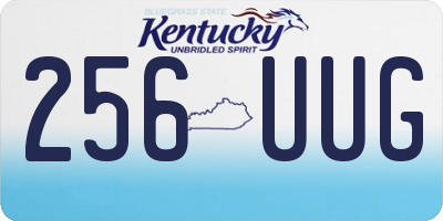KY license plate 256UUG