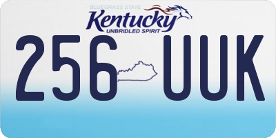 KY license plate 256UUK