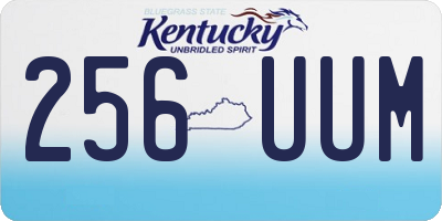 KY license plate 256UUM