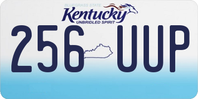 KY license plate 256UUP