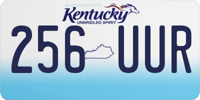 KY license plate 256UUR
