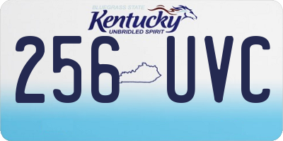 KY license plate 256UVC