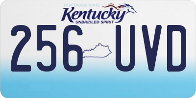 KY license plate 256UVD