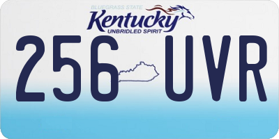 KY license plate 256UVR