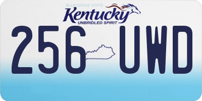 KY license plate 256UWD