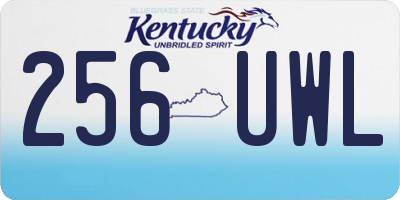 KY license plate 256UWL
