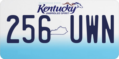 KY license plate 256UWN