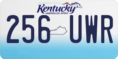 KY license plate 256UWR