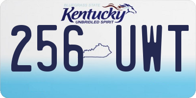 KY license plate 256UWT