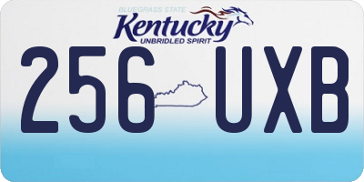 KY license plate 256UXB