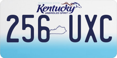 KY license plate 256UXC