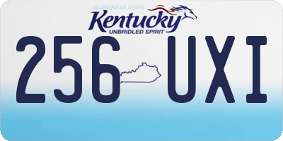 KY license plate 256UXI