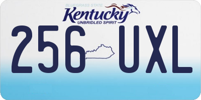 KY license plate 256UXL